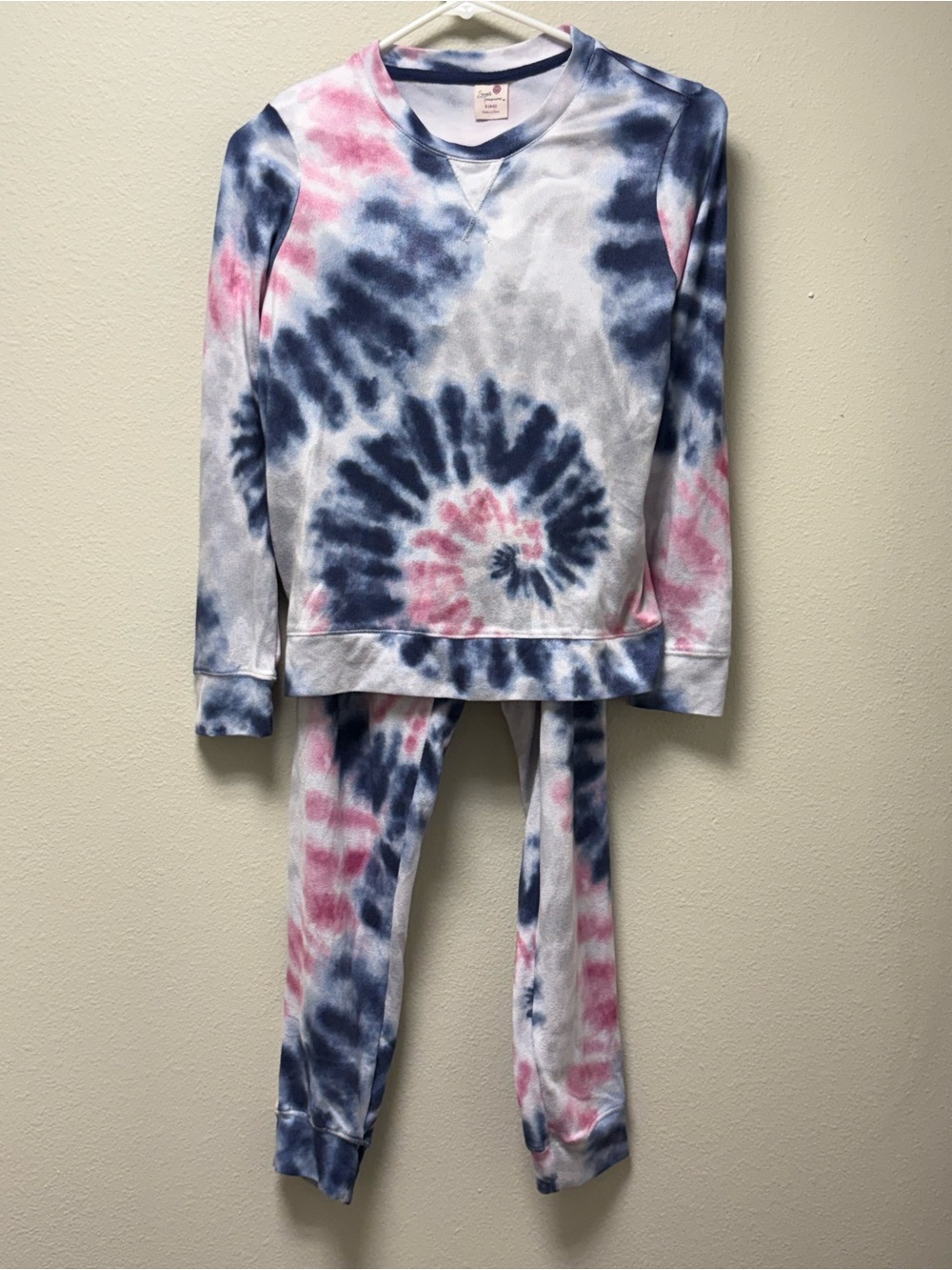 Secret Treasures Womens Tie-Dye 3-Piece Sleepwear Set Top Shorts Leggings S 4-6